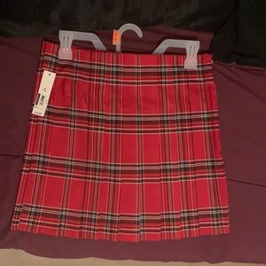Walmart Red plaid skirt
